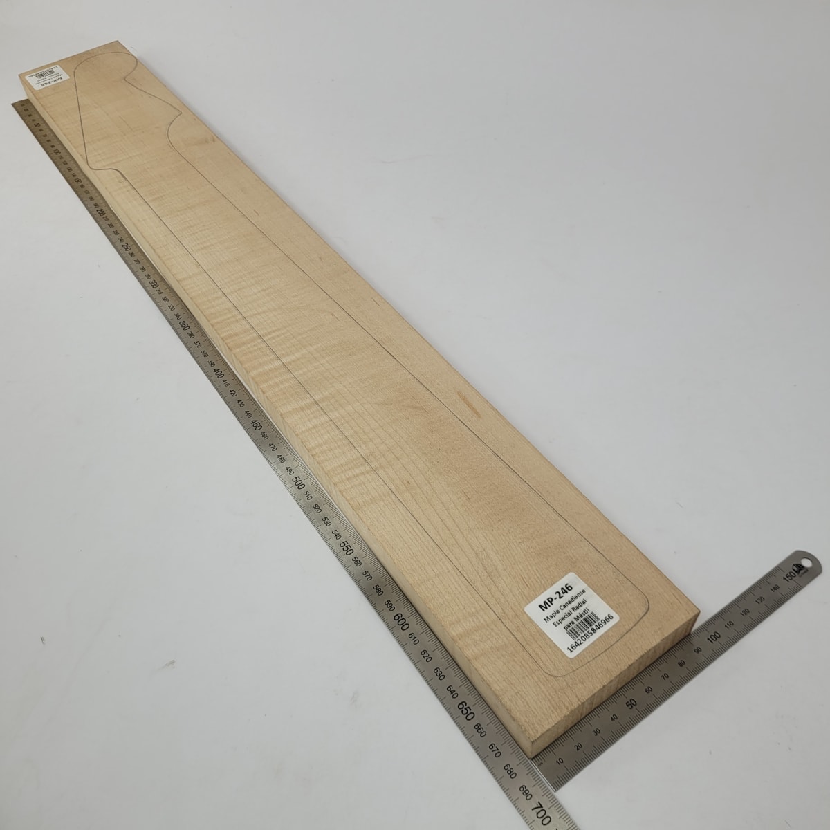 Pieza Unica MP-246 de Maple Arce Canadiense Especial Radial para Mastil de Guitarra 24 Trastes2