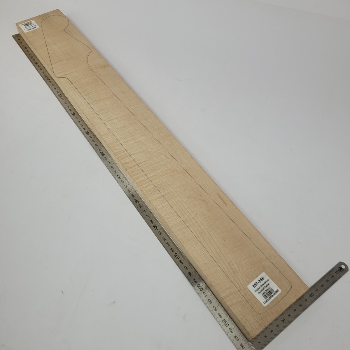 Pieza Unica MP-246 de Maple Arce Canadiense Especial Radial para Mastil de Guitarra 24 Trastes3
