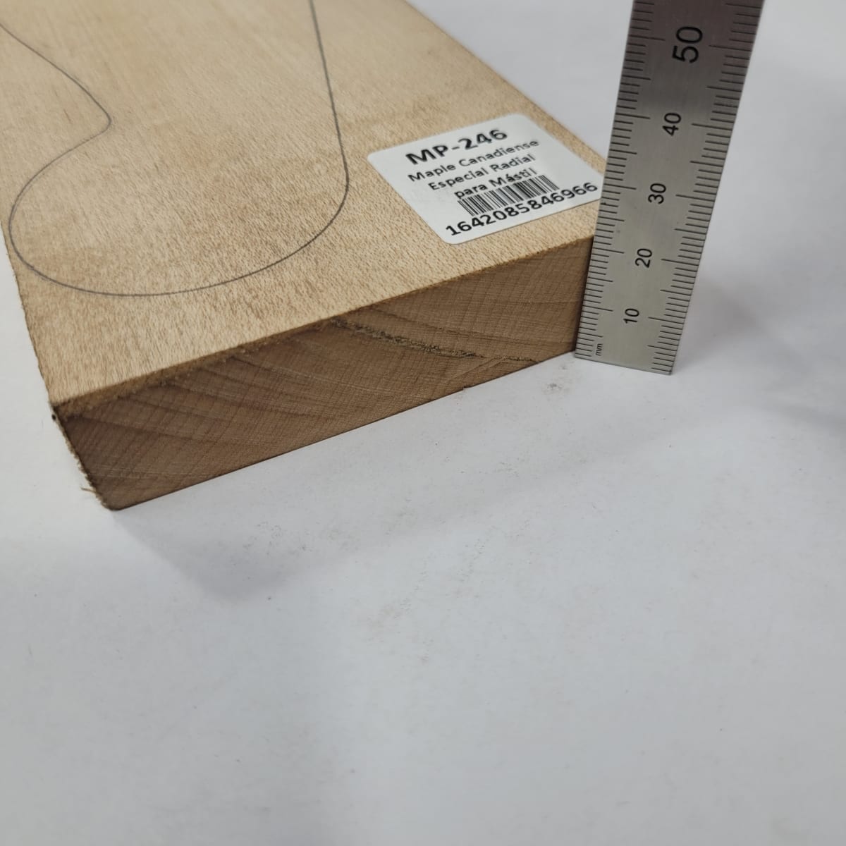 Pieza Unica MP-246 de Maple Arce Canadiense Especial Radial para Mastil de Guitarra 24 Trastes4