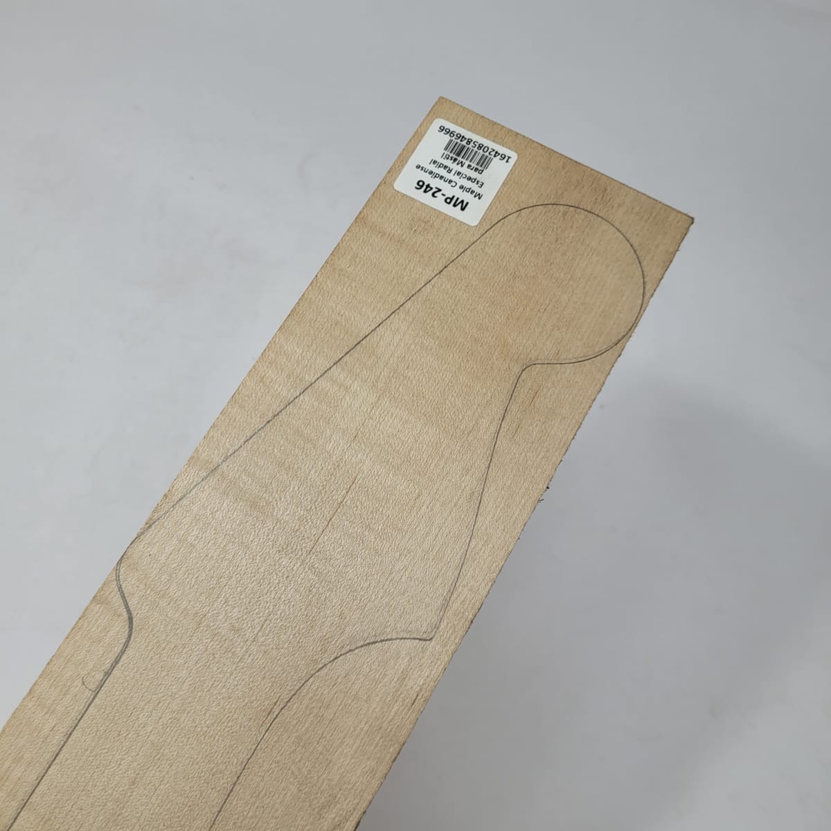 Pieza Unica MP-246 de Maple Arce Canadiense Especial Radial para Mastil de Guitarra 24 Trastes8