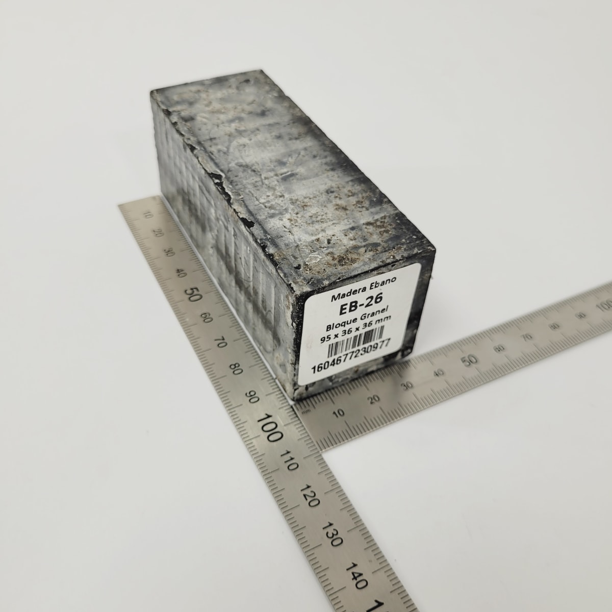 Bloque de Ebano REF: EB-26 de 95 x 36 x 36 mm +-2