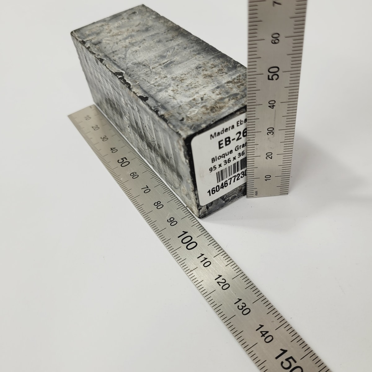 Bloque de Ebano REF: EB-26 de 95 x 36 x 36 mm +-3