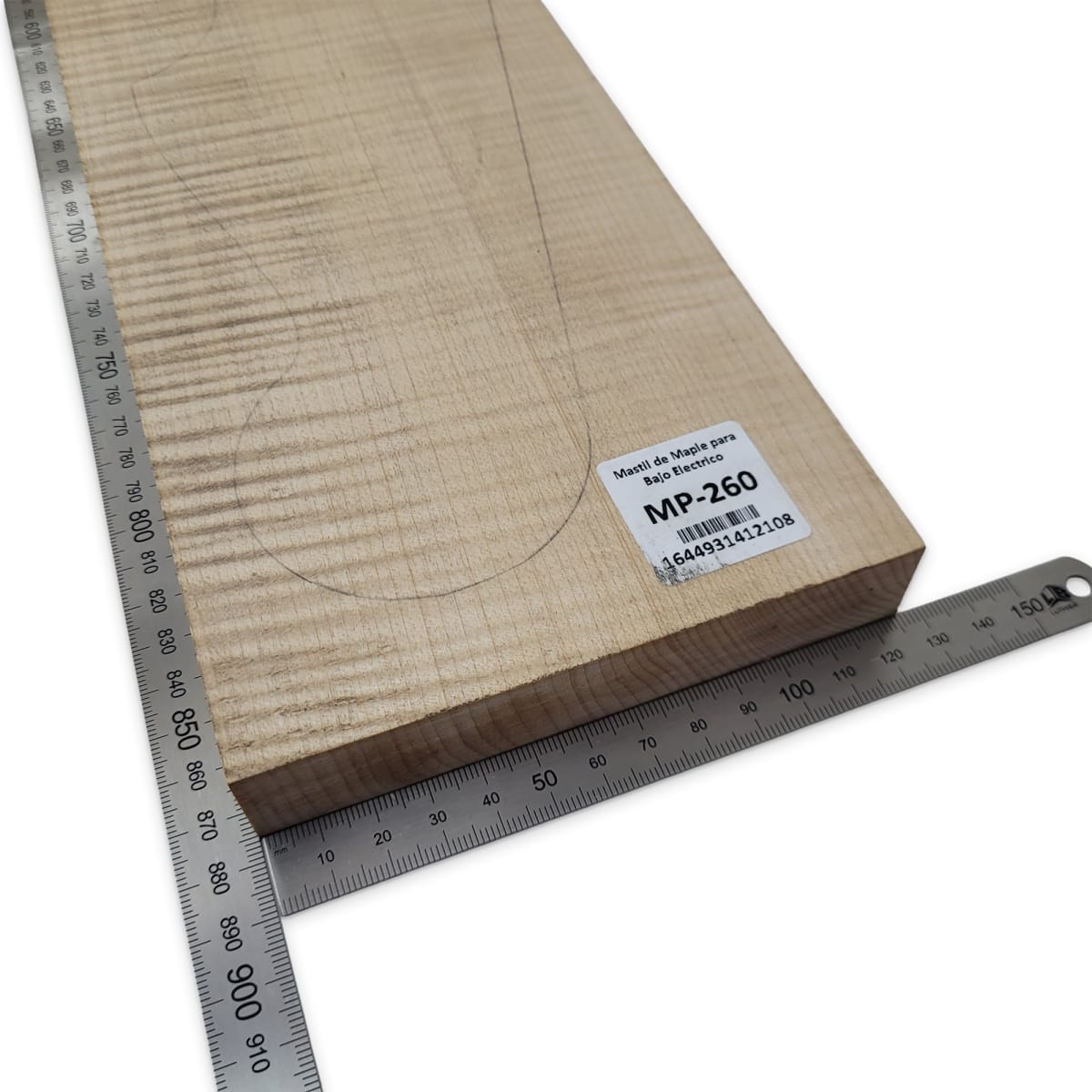 Mastil MP-260 de Maple Flameado Radial para Bajo3