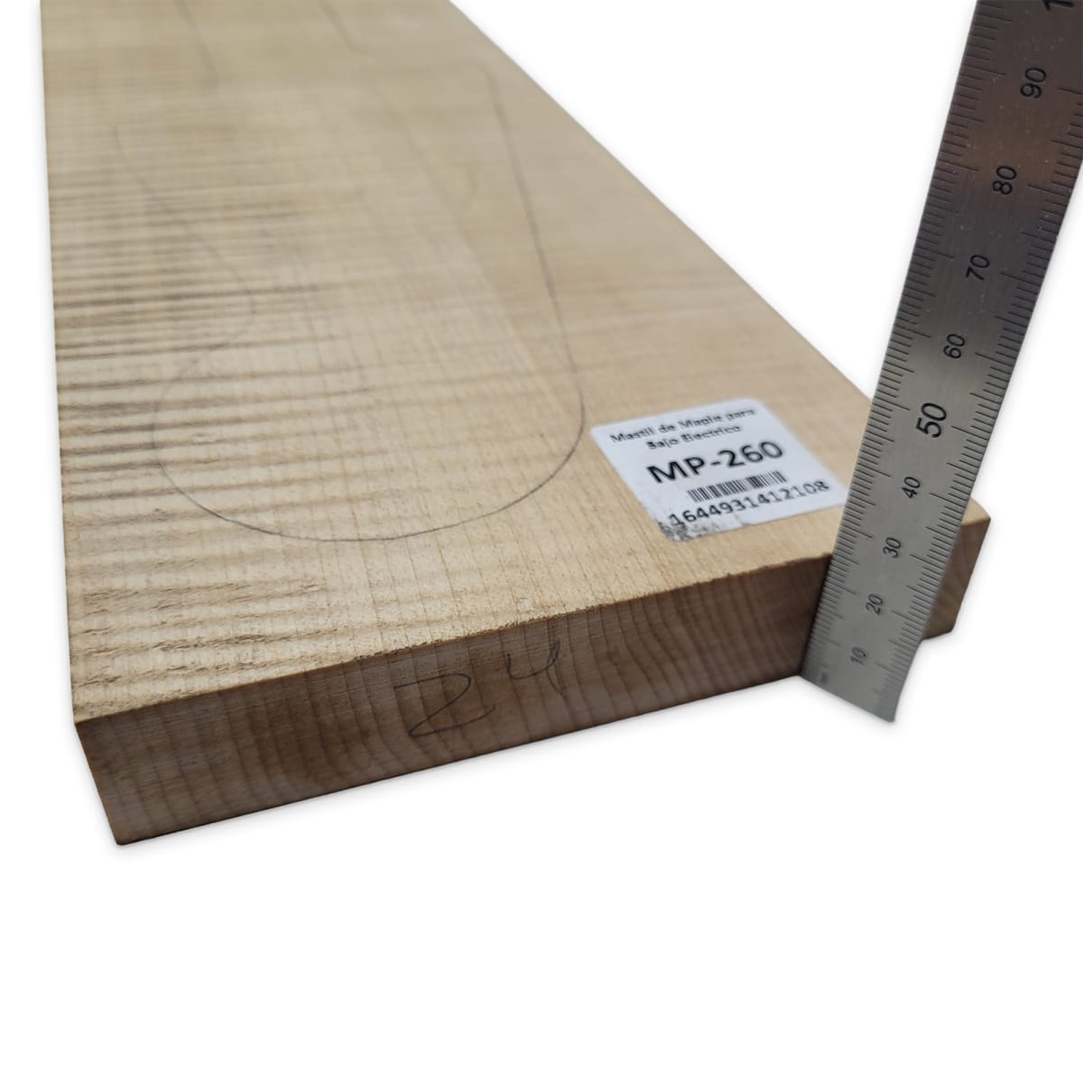 Mastil MP-260 de Maple Flameado Radial para Bajo4