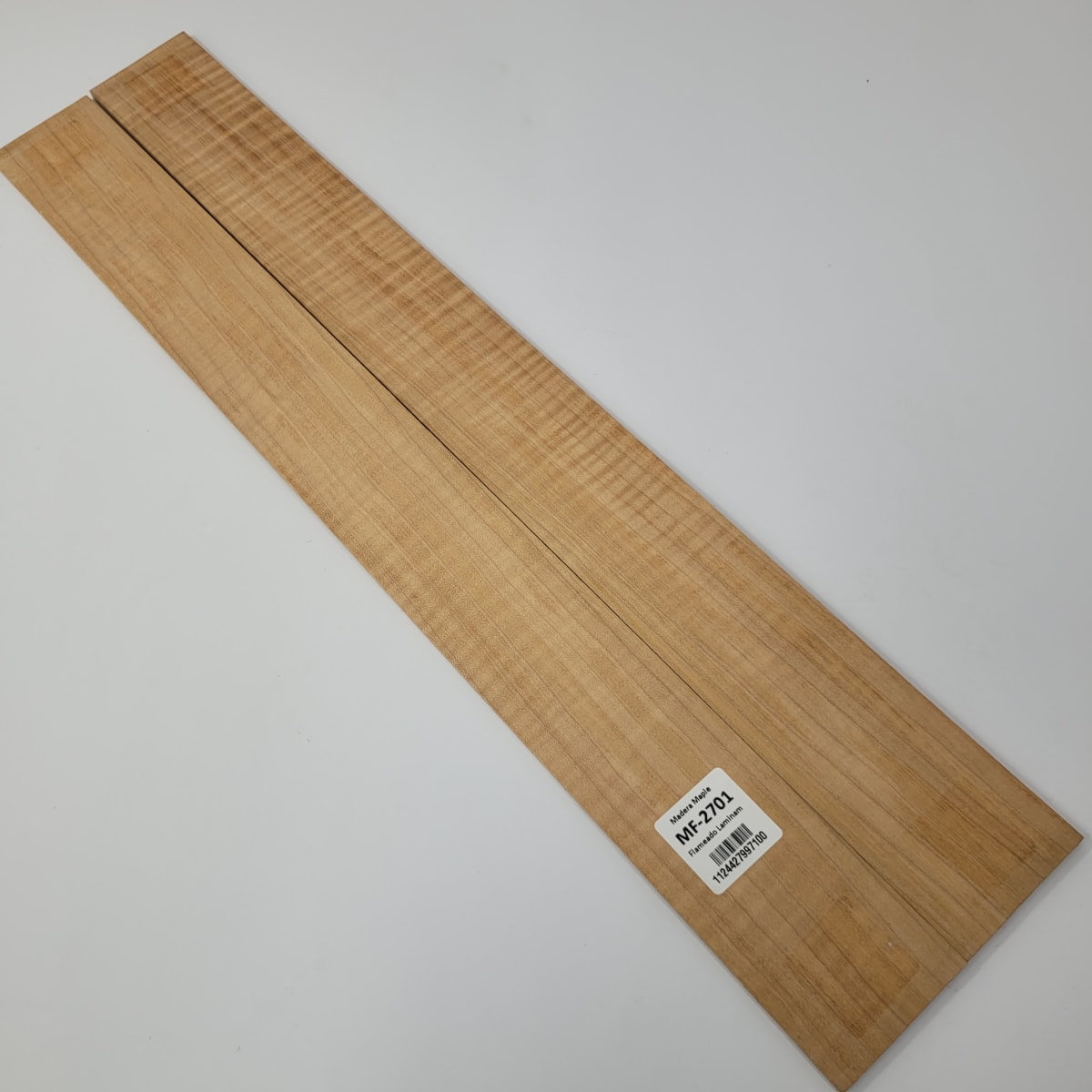 Set de 2 Laminas de Maple Flameado MF-2701 para pala de Guitarra o Artesania 0