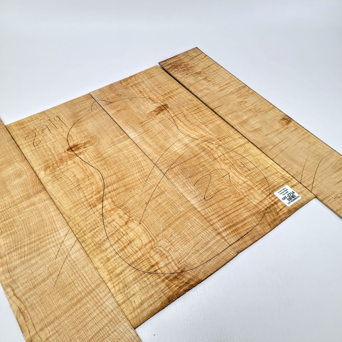 Set de 2 Laminas tipo Espejo MP-705 de Maple Flameado para Artesania4