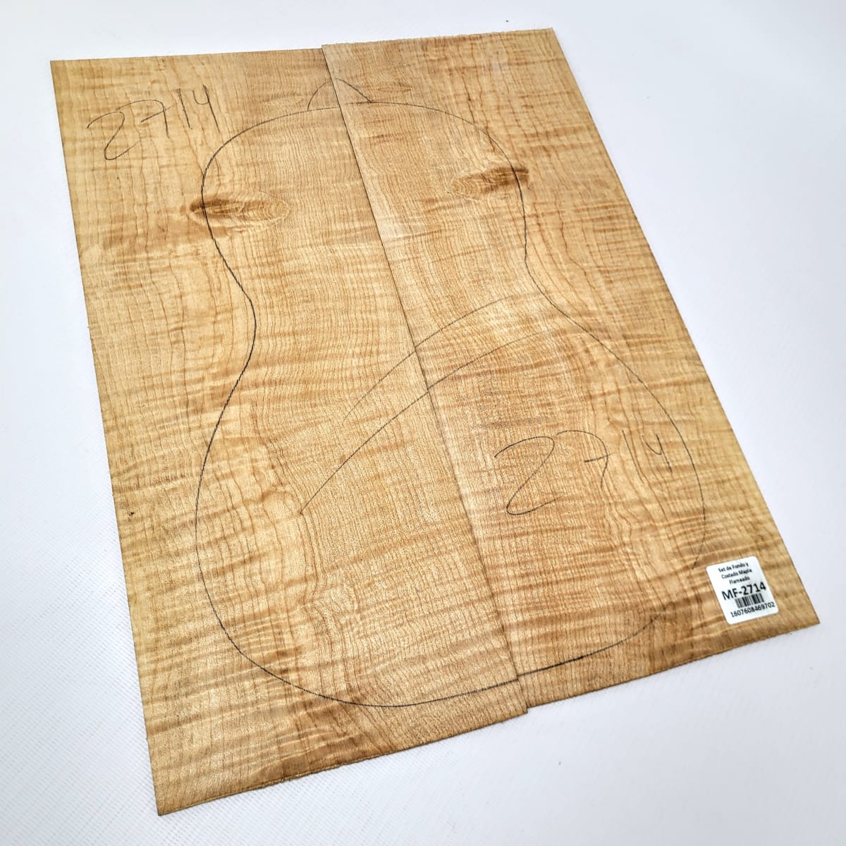 Set de 2 Laminas tipo Espejo MP-705 de Maple Flameado para Artesania6