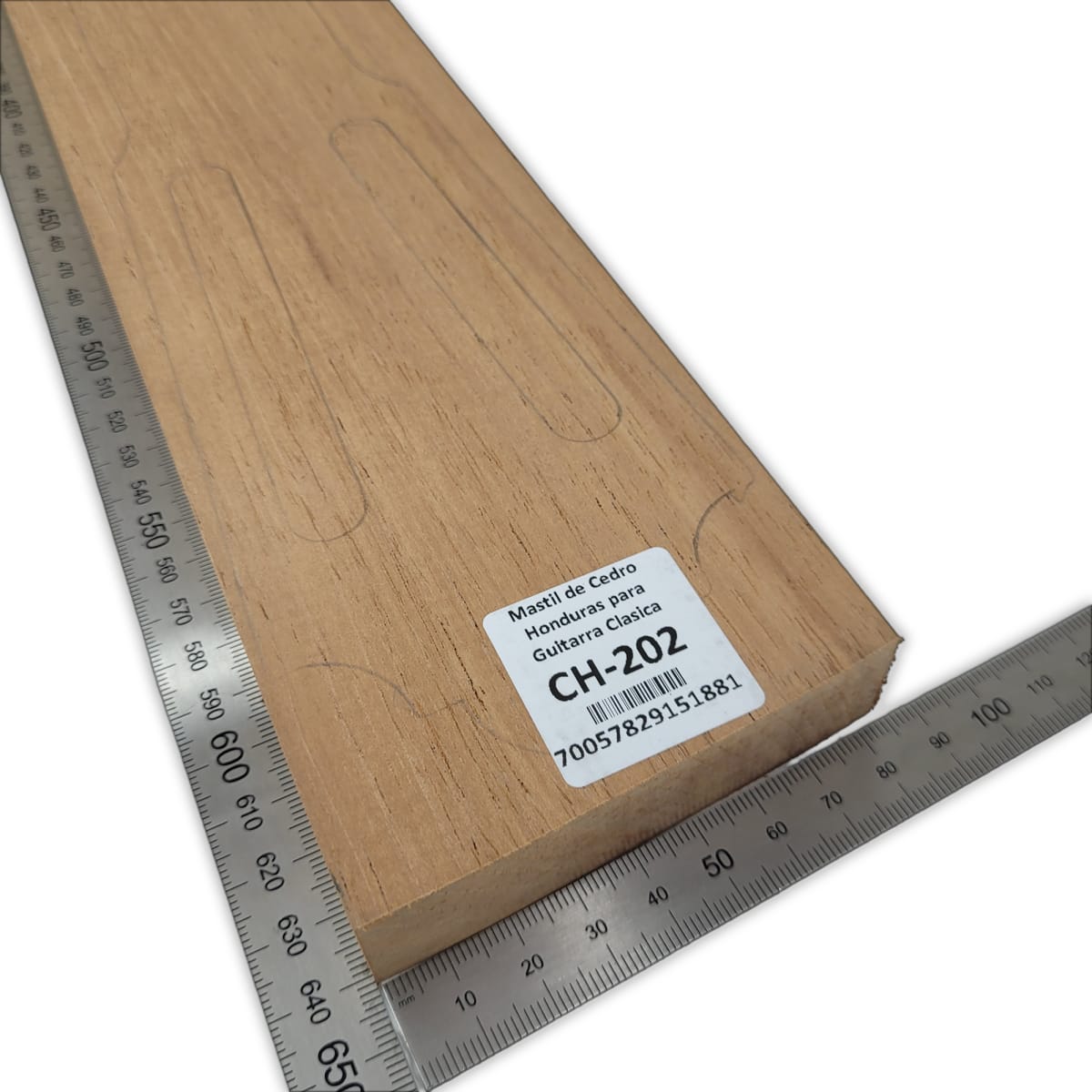 Mastil para Guitarra CH-202 de Cedro Honduras Economico con Detalles3