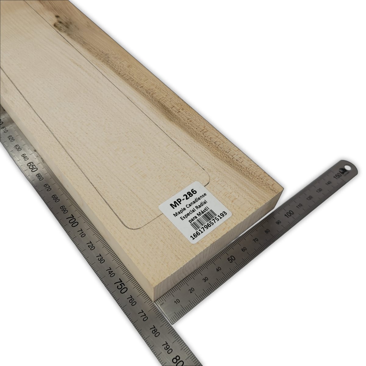 Mastil MP-286 de Maple Especial Radial para Guitarra de 24 Trastes / Pieza con Detalles / Nudos3