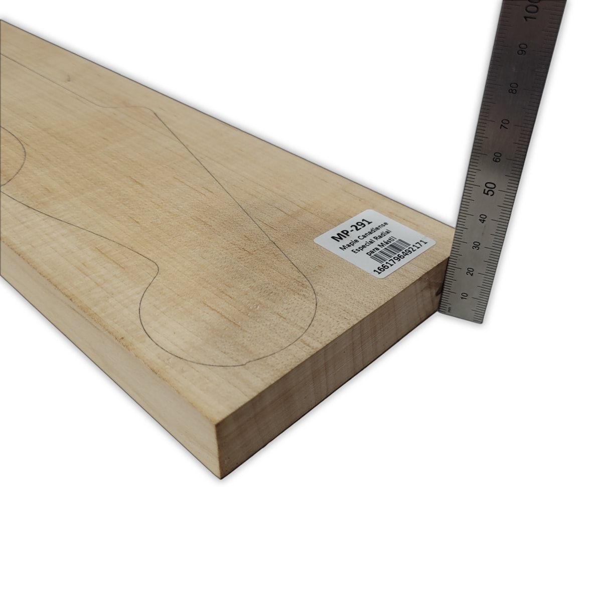 Mastil MP-291 de Maple Especial Radial para Guitarra de 22 Trastes / Algo Flameado4