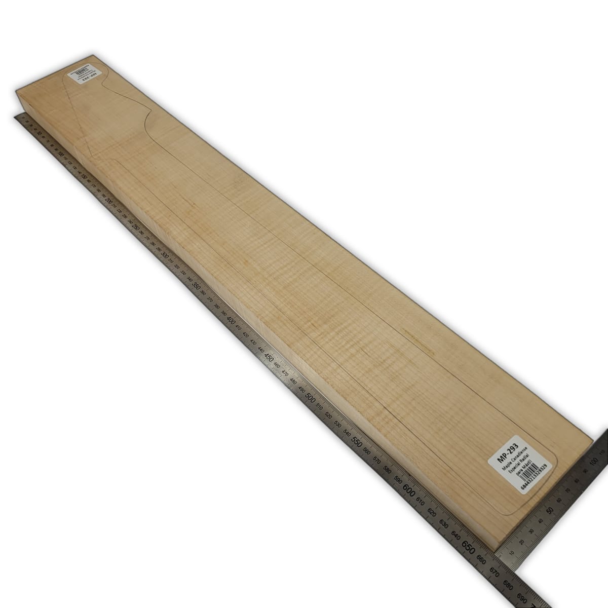 Mastil MP-293 de Maple Especial Radial para Guitarra de 22 Trastes / Algo Flameado2