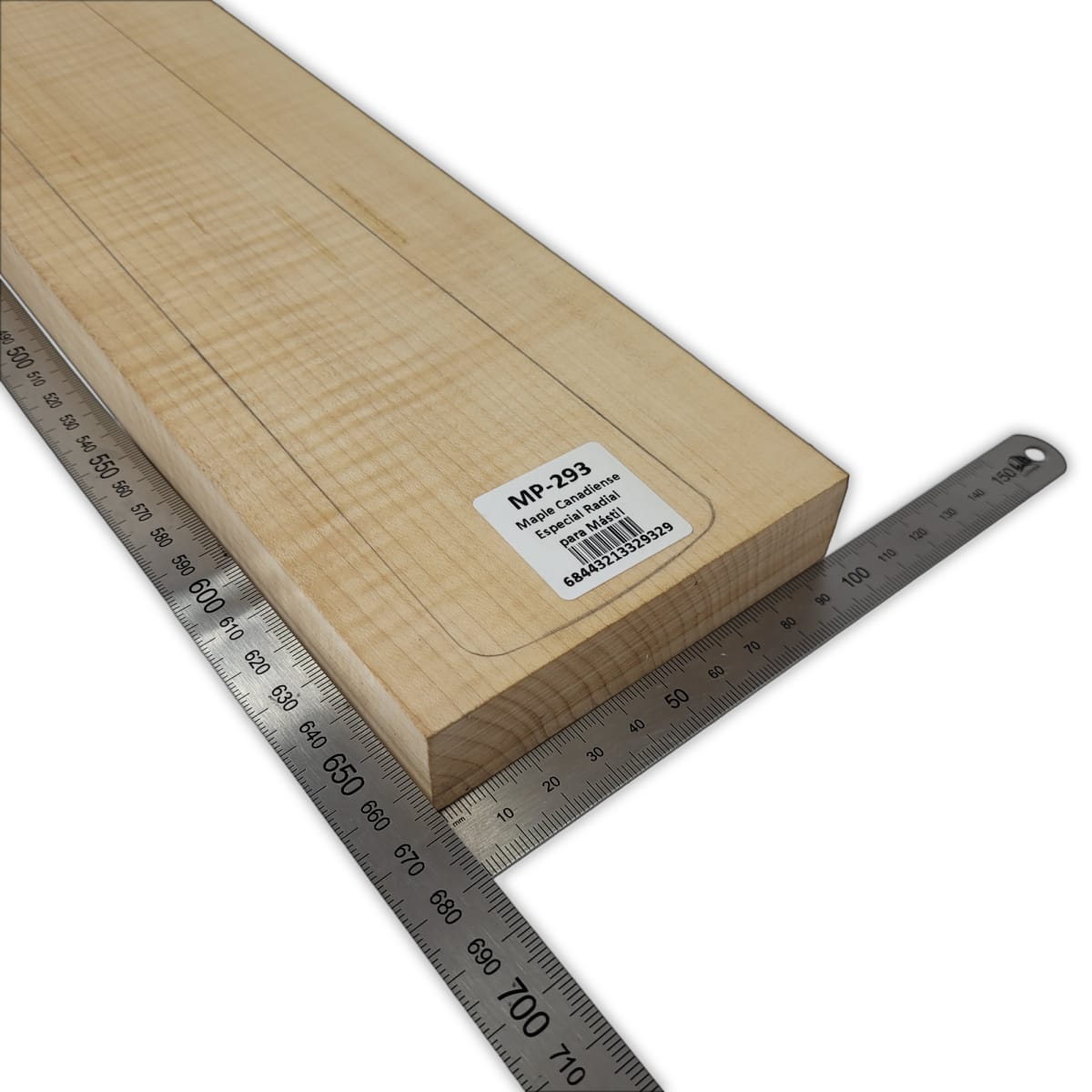 Mastil MP-293 de Maple Especial Radial para Guitarra de 22 Trastes / Algo Flameado3