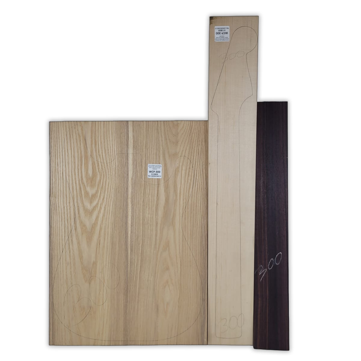 Pack de Maderas WCP-300 para Guitarra, Cuerpo de Ash + Mastil de Maple + Diapason de Indian Rosewood2