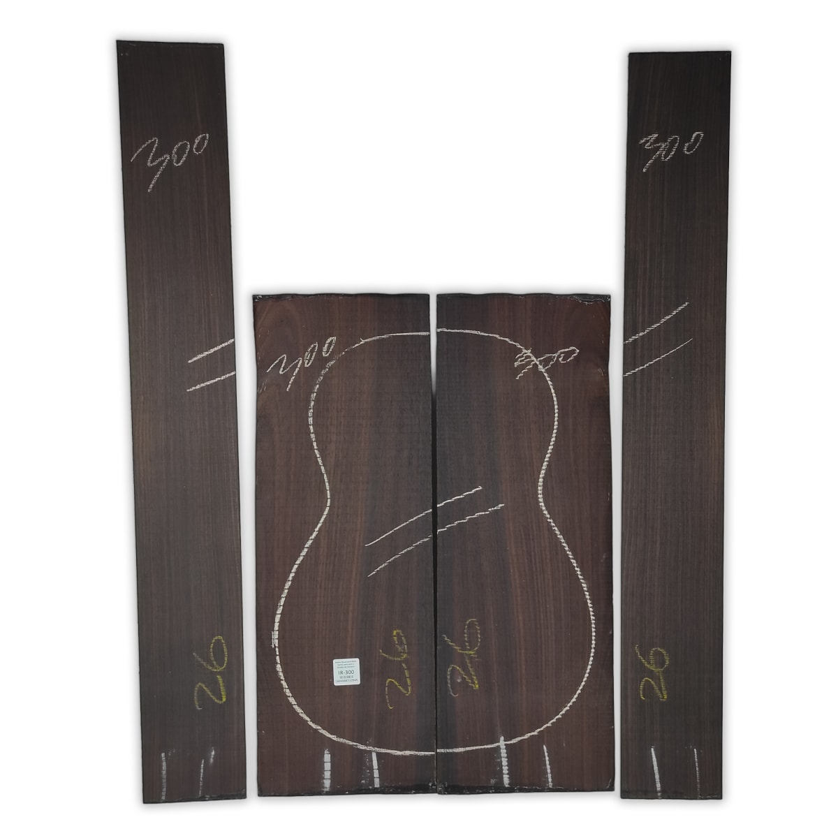 Set de Aros y Fondo IR-300 de Indian Rosewood Especial para Guitarra Clasica / Corte Radial 0
