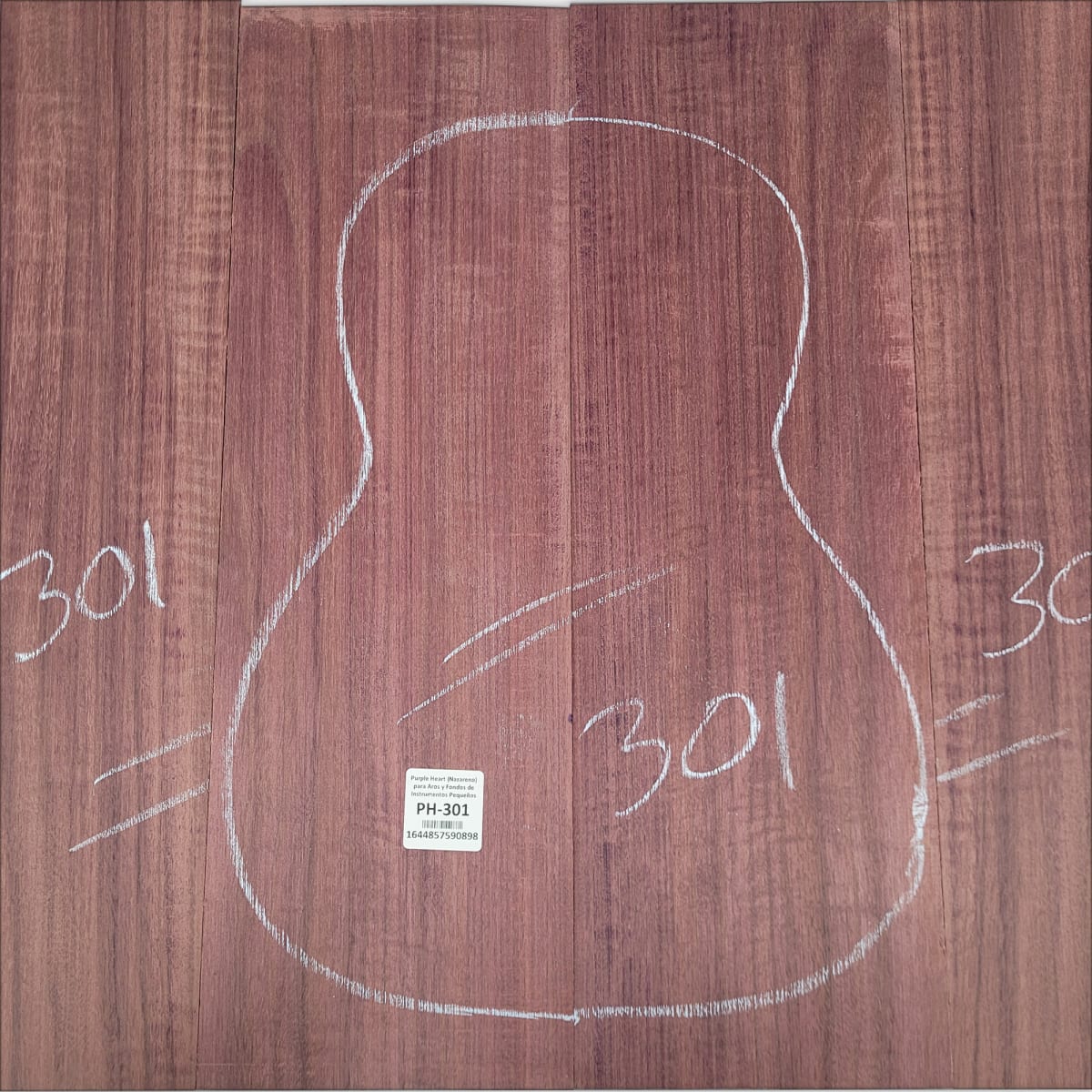 Set de Fondo y Costados PH-301 de Purple Heart Especial para Guitarra7