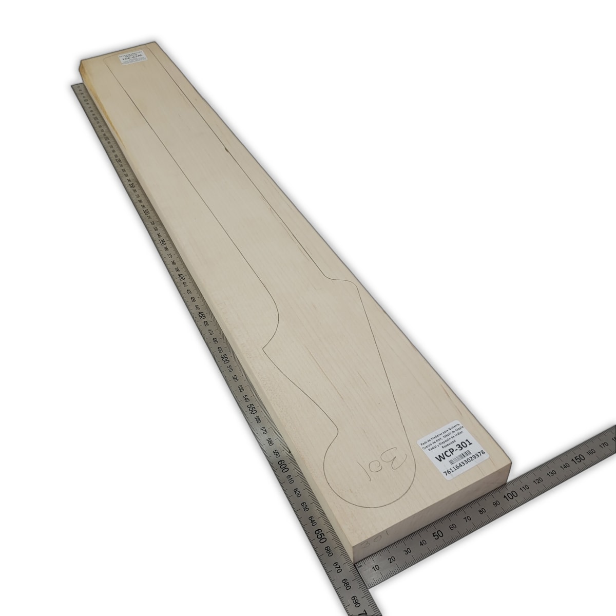 Pack de Maderas WCP-301 para Guitarra, Cuerpo de Ash + Mastil de Maple + Diapason de Indian Rosewood4