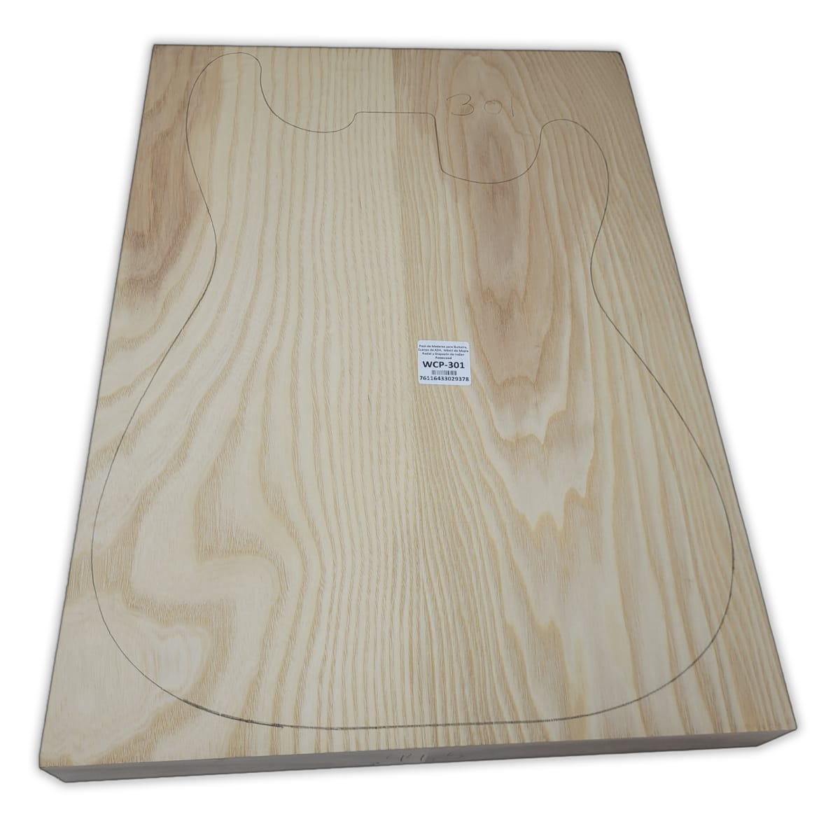 Pack de Maderas WCP-301 para Guitarra, Cuerpo de Ash + Mastil de Maple + Diapason de Indian Rosewood9