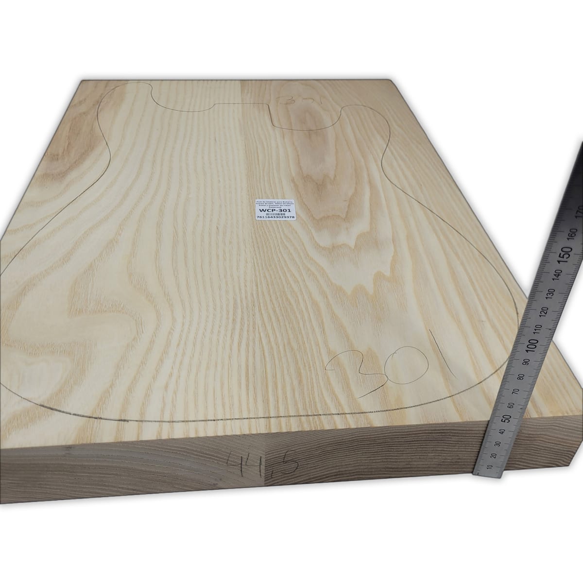 Pack de Maderas WCP-301 para Guitarra, Cuerpo de Ash + Mastil de Maple + Diapason de Indian Rosewood3