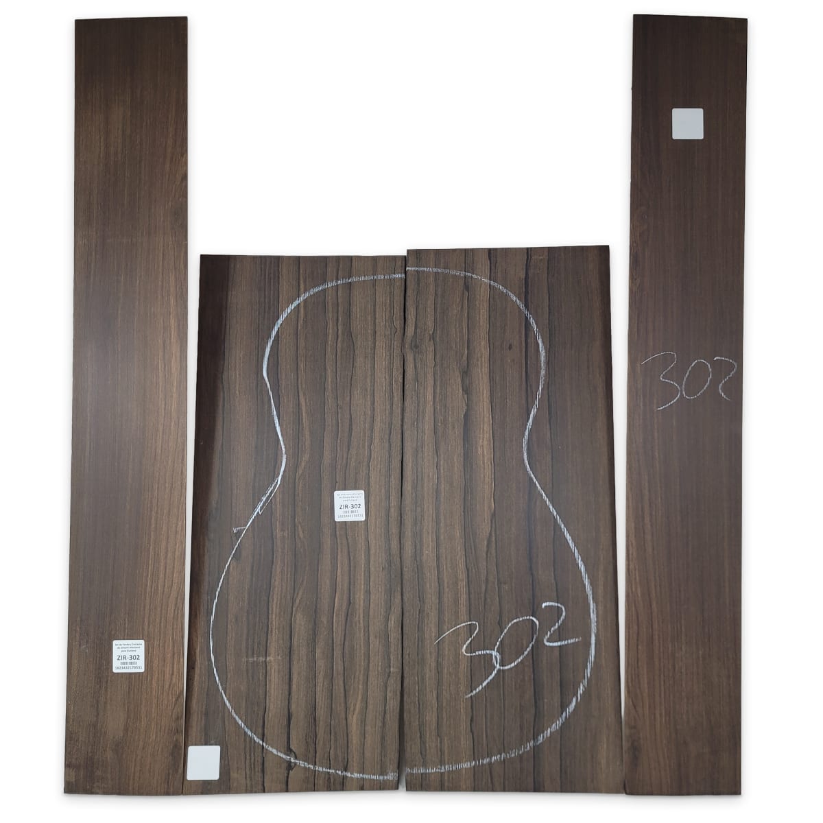 Set de Fondo y Costados ZIR-302 de Ziricote Mexicano para Guitarra6
