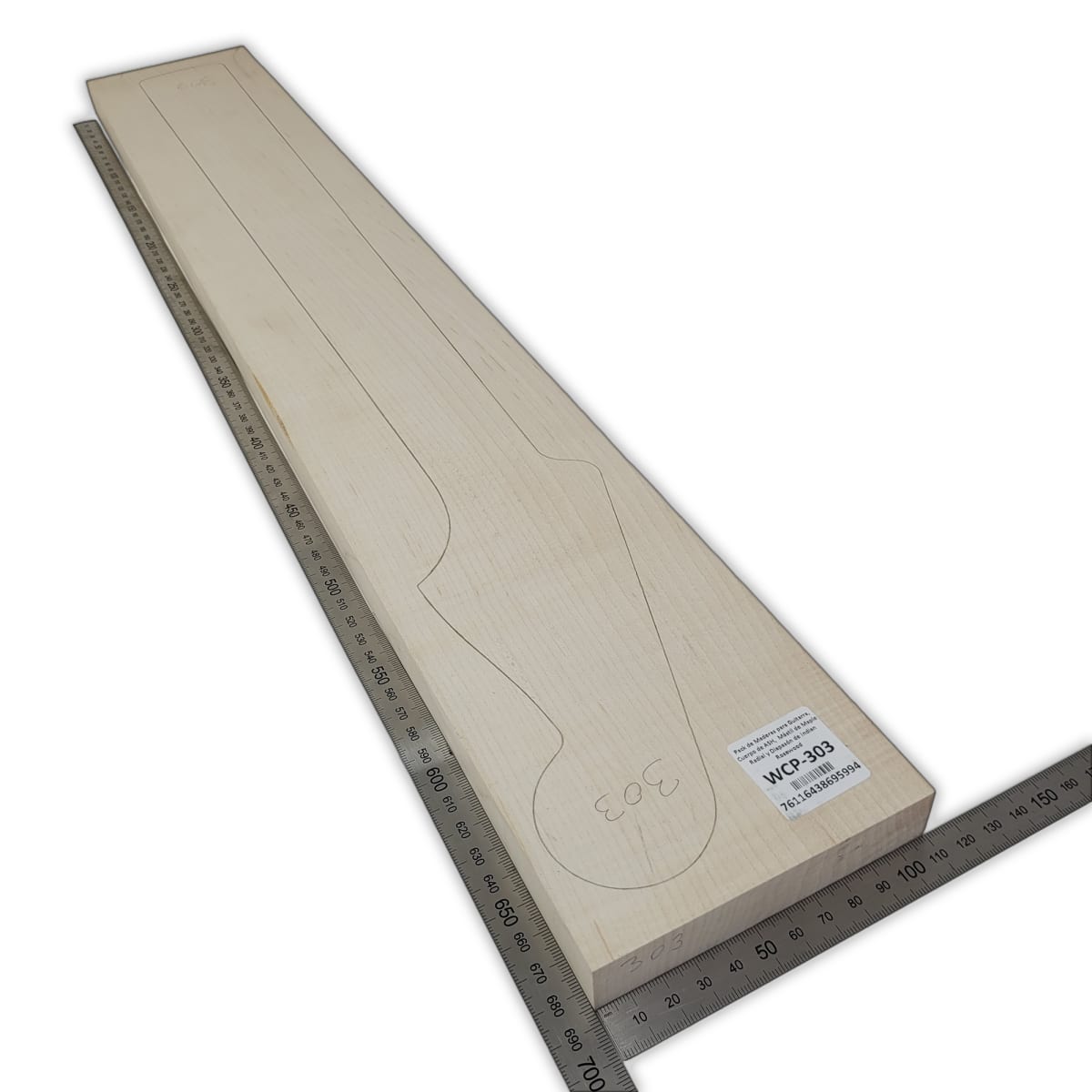 Pack de Maderas WCP-303 para Guitarra, Cuerpo de Ash + Mastil de Maple + Diapason de Indian Rosewood4