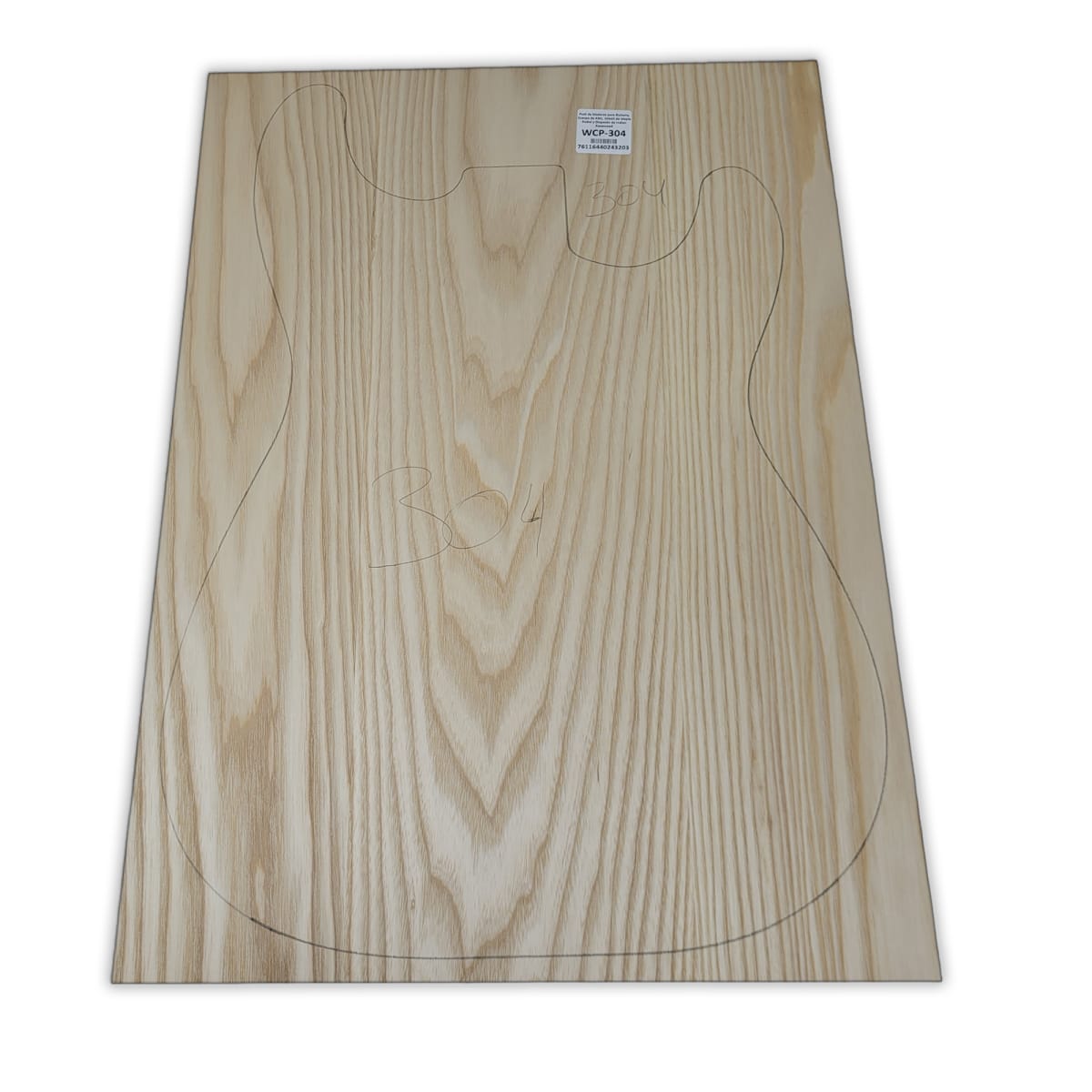 Pack de Maderas WCP-304 para Guitarra, Cuerpo de Ash + Mastil de Maple + Diapason de Indian Rosewood9