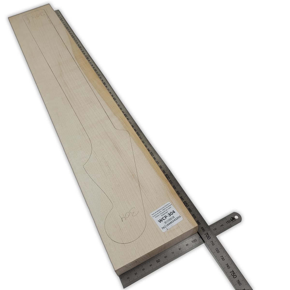 Pack de Maderas WCP-304 para Guitarra, Cuerpo de Ash + Mastil de Maple + Diapason de Indian Rosewood5