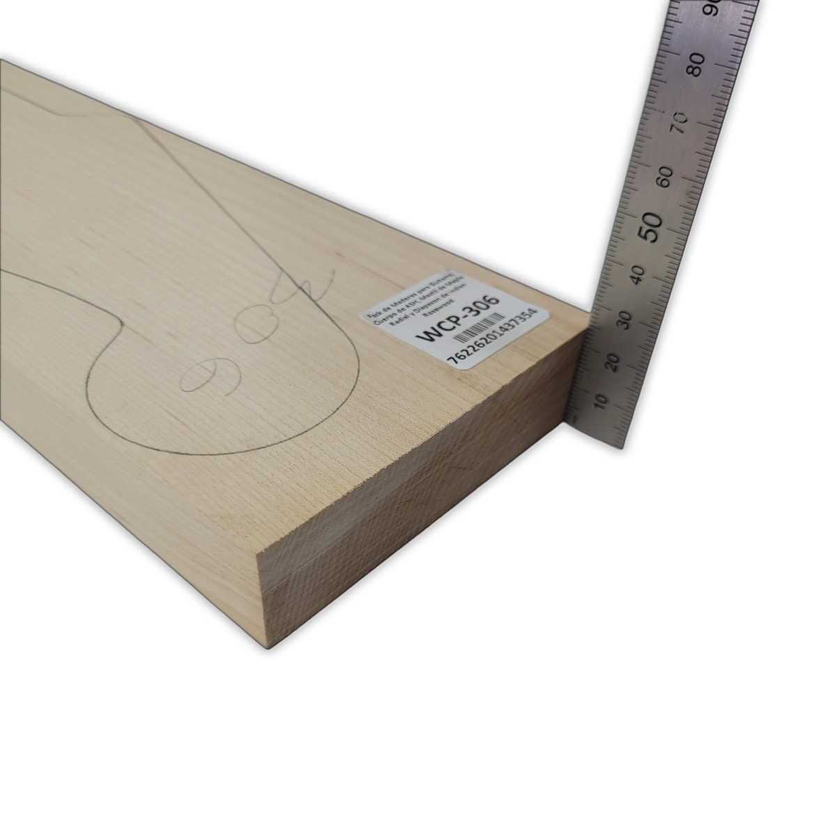 Pack de Maderas WCP-306 para Guitarra, Cuerpo de Ash + Mastil de Maple + Diapason de Indian Rosewood5