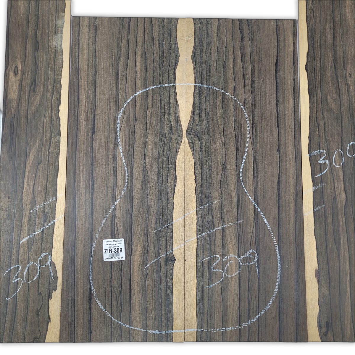 Set de Aros y Fondo para Instrumentos Pequeños ZIR-309 de Ziricote Mexicano / Calidad Especial13