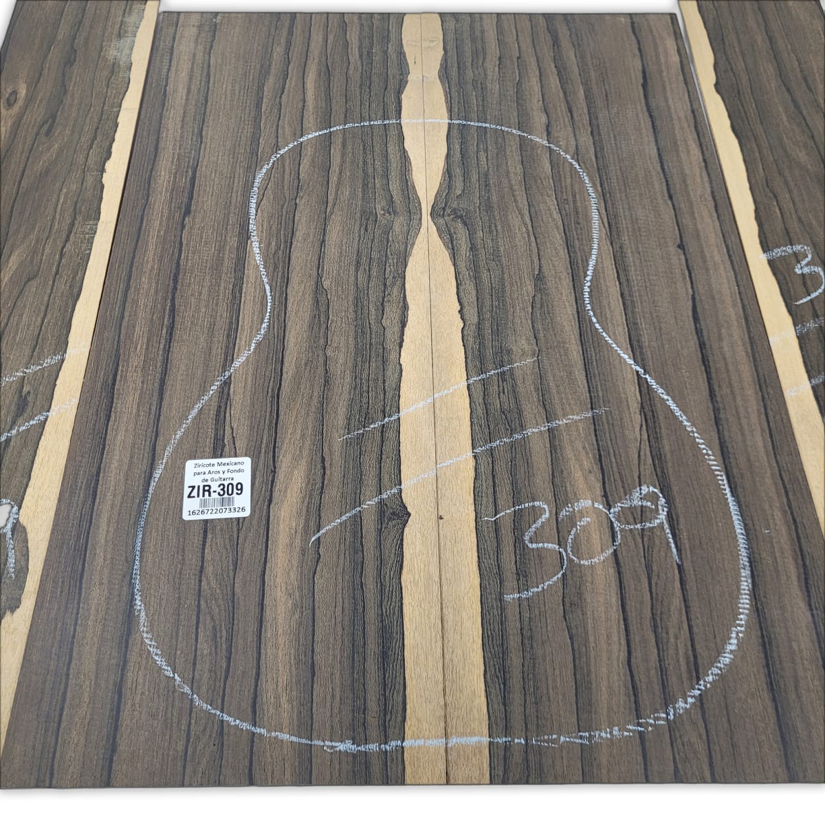 Set de Aros y Fondo para Instrumentos Pequeños ZIR-309 de Ziricote Mexicano / Calidad Especial10