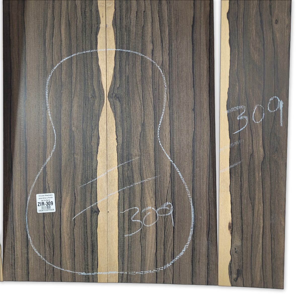 Set de Aros y Fondo para Instrumentos Pequeños ZIR-309 de Ziricote Mexicano / Calidad Especial9