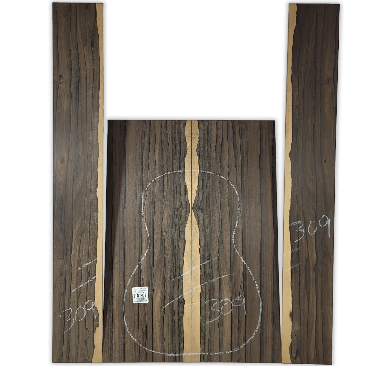 Set de Aros y Fondo para Instrumentos Pequeños ZIR-309 de Ziricote Mexicano / Calidad Especial 0