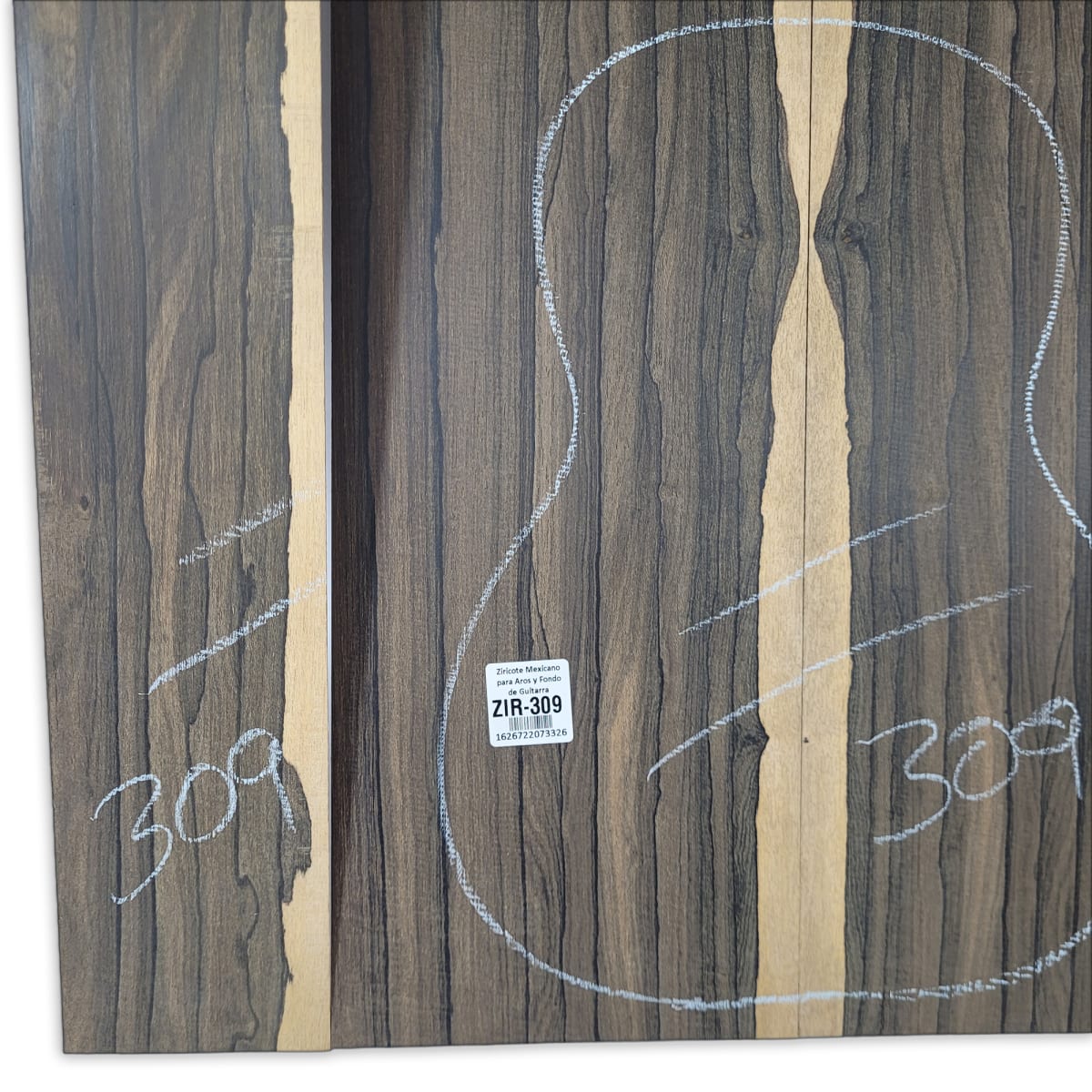 Set de Aros y Fondo para Instrumentos Pequeños ZIR-309 de Ziricote Mexicano / Calidad Especial12