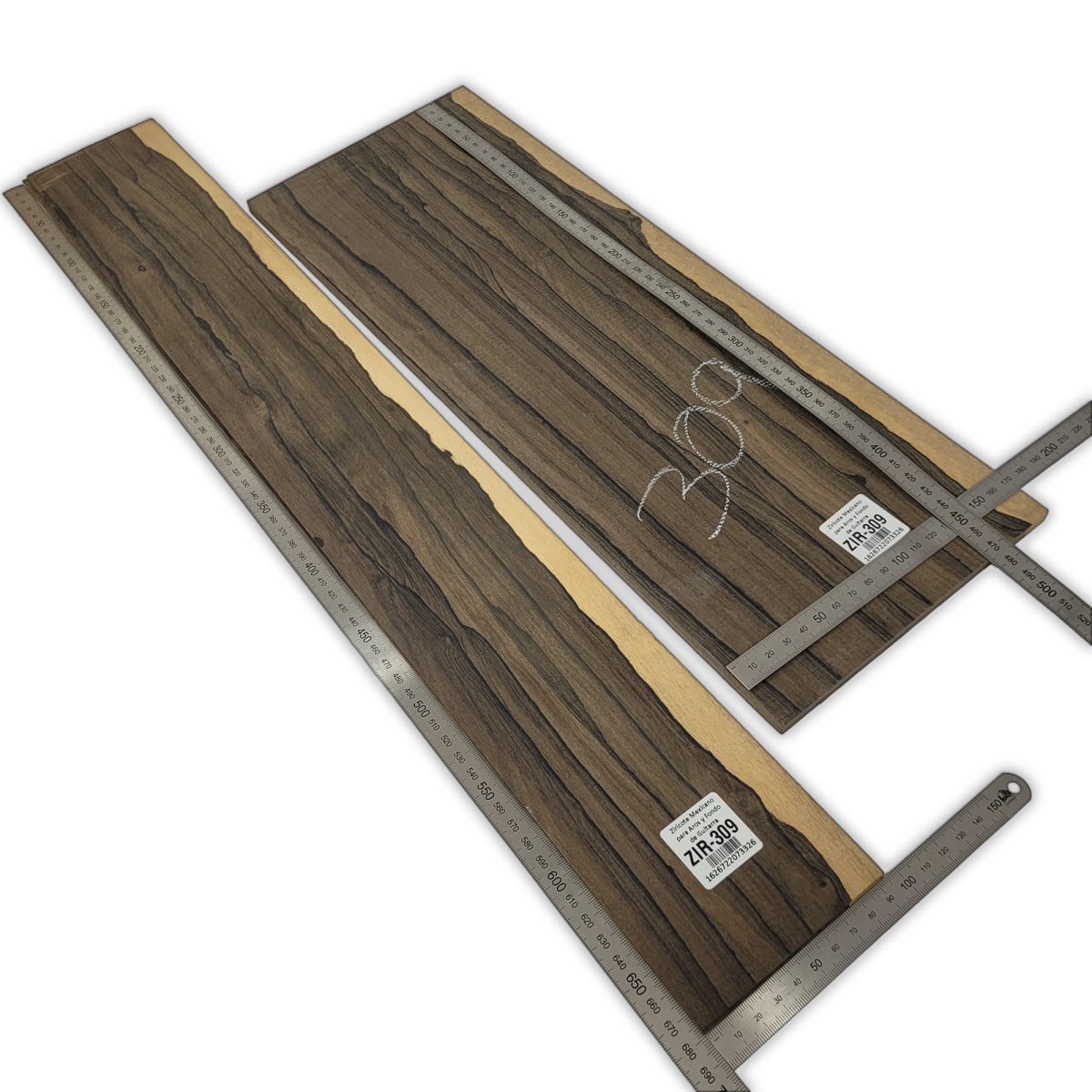 Set de Aros y Fondo para Instrumentos Pequeños ZIR-309 de Ziricote Mexicano / Calidad Especial3