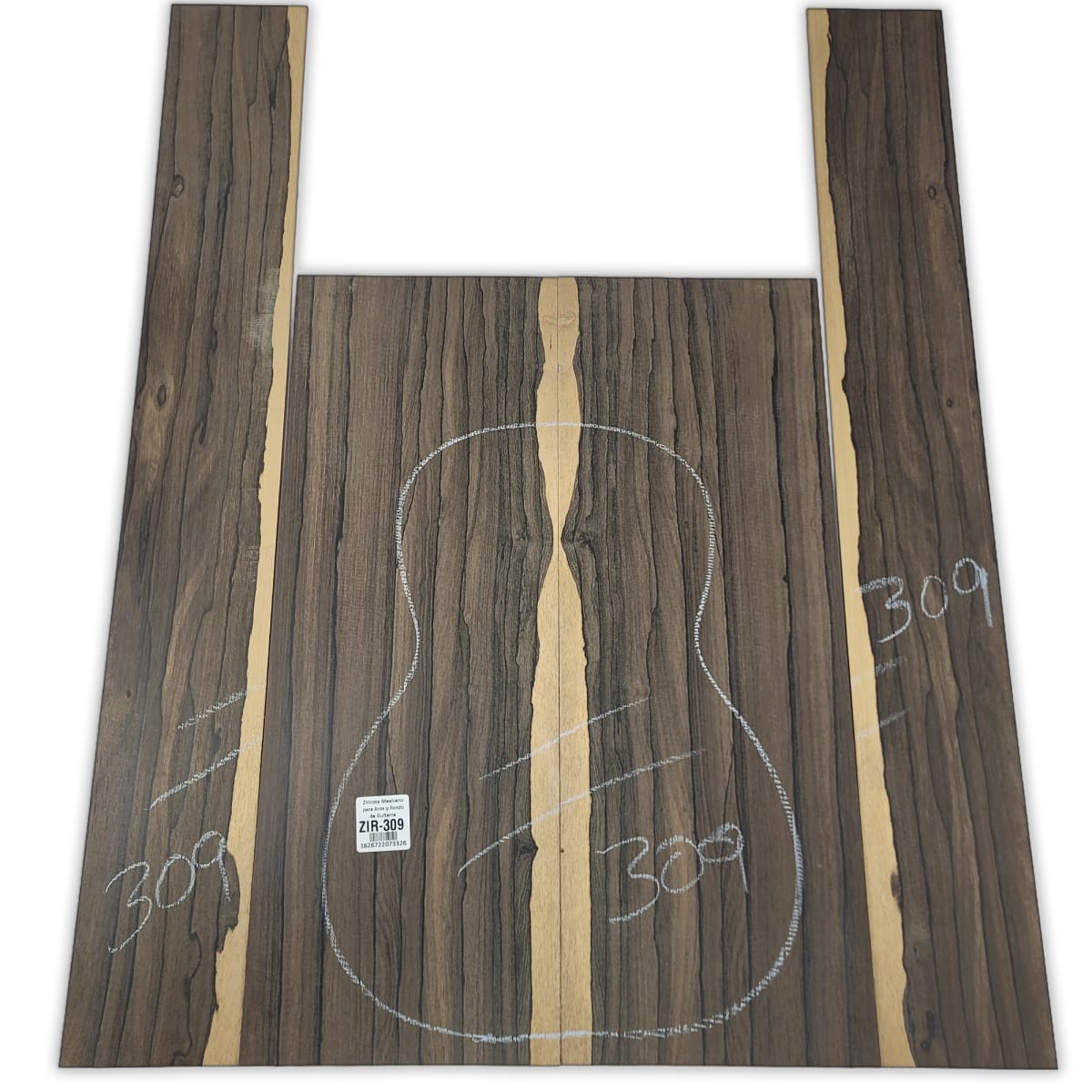 Set de Aros y Fondo para Instrumentos Pequeños ZIR-309 de Ziricote Mexicano / Calidad Especial14