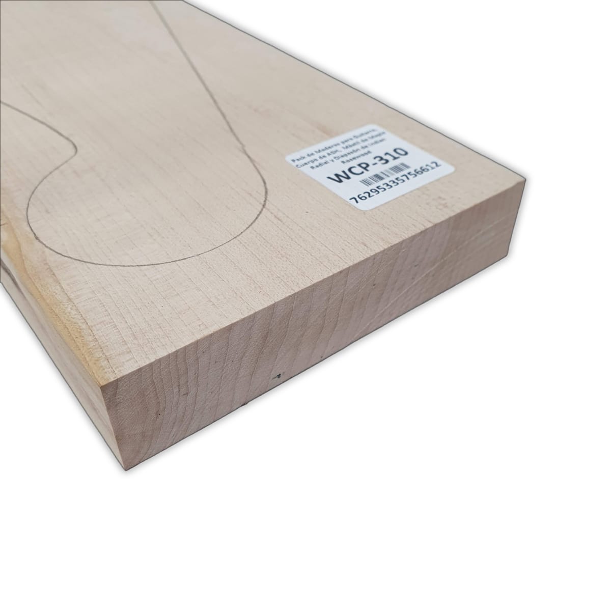 Pack de Maderas WCP-310 para Guitarra, Cuerpo de Ash + Mastil de Maple + Diapason de Indian Rosewood12