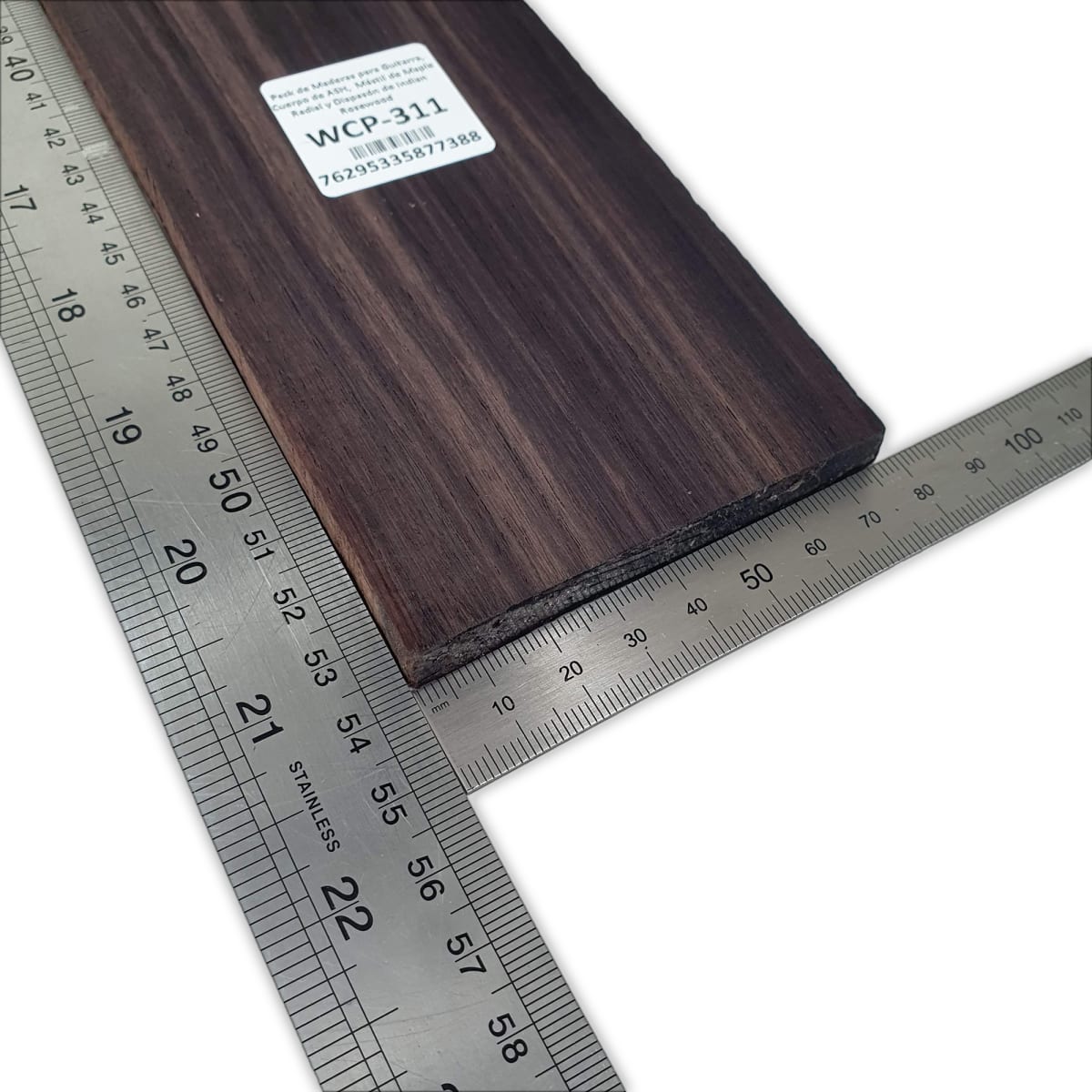 Pack de Maderas WCP-311 para Guitarra, Cuerpo de Ash + Mastil de Maple + Diapason de Indian Rosewood8