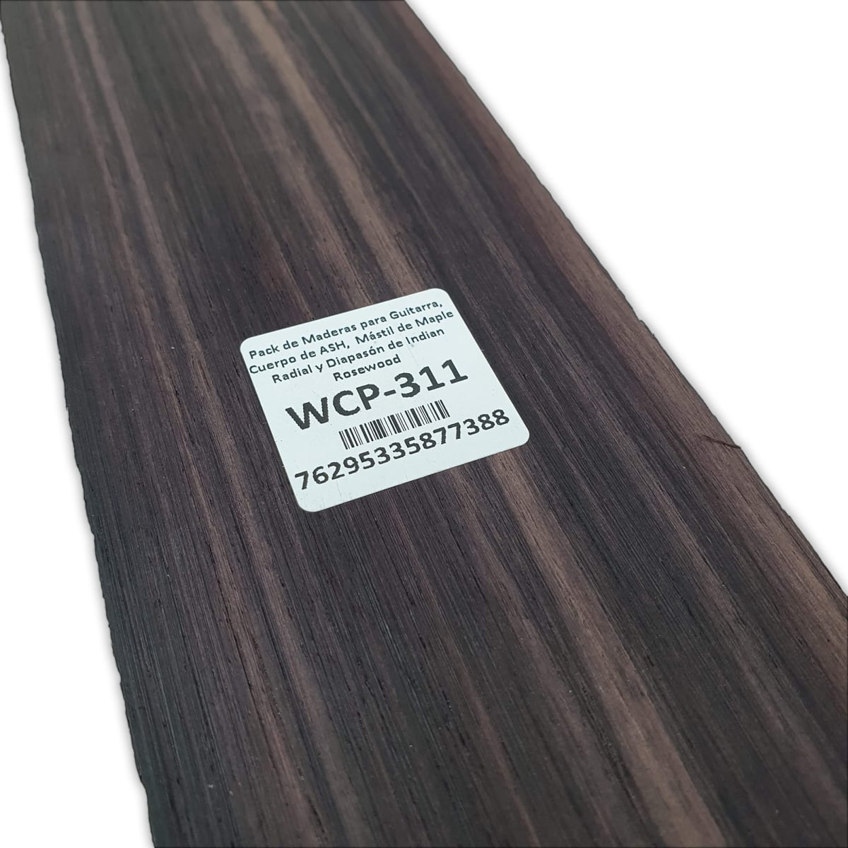 Pack de Maderas WCP-311 para Guitarra, Cuerpo de Ash + Mastil de Maple + Diapason de Indian Rosewood12