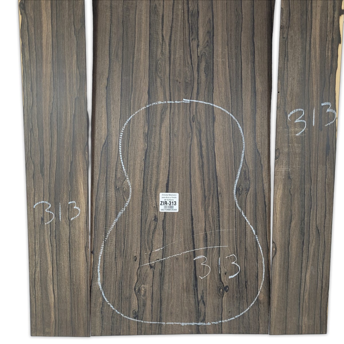 Set de Aros y Fondo ZIR-313 de Ziricote Mexicano para Instrumentos Pequeños Calidad Especial9