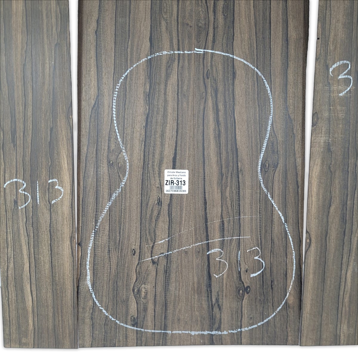 Set de Aros y Fondo ZIR-313 de Ziricote Mexicano para Instrumentos Pequeños Calidad Especial11