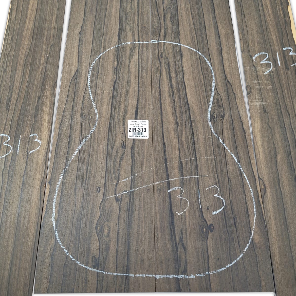 Set de Aros y Fondo ZIR-313 de Ziricote Mexicano para Instrumentos Pequeños Calidad Especial10