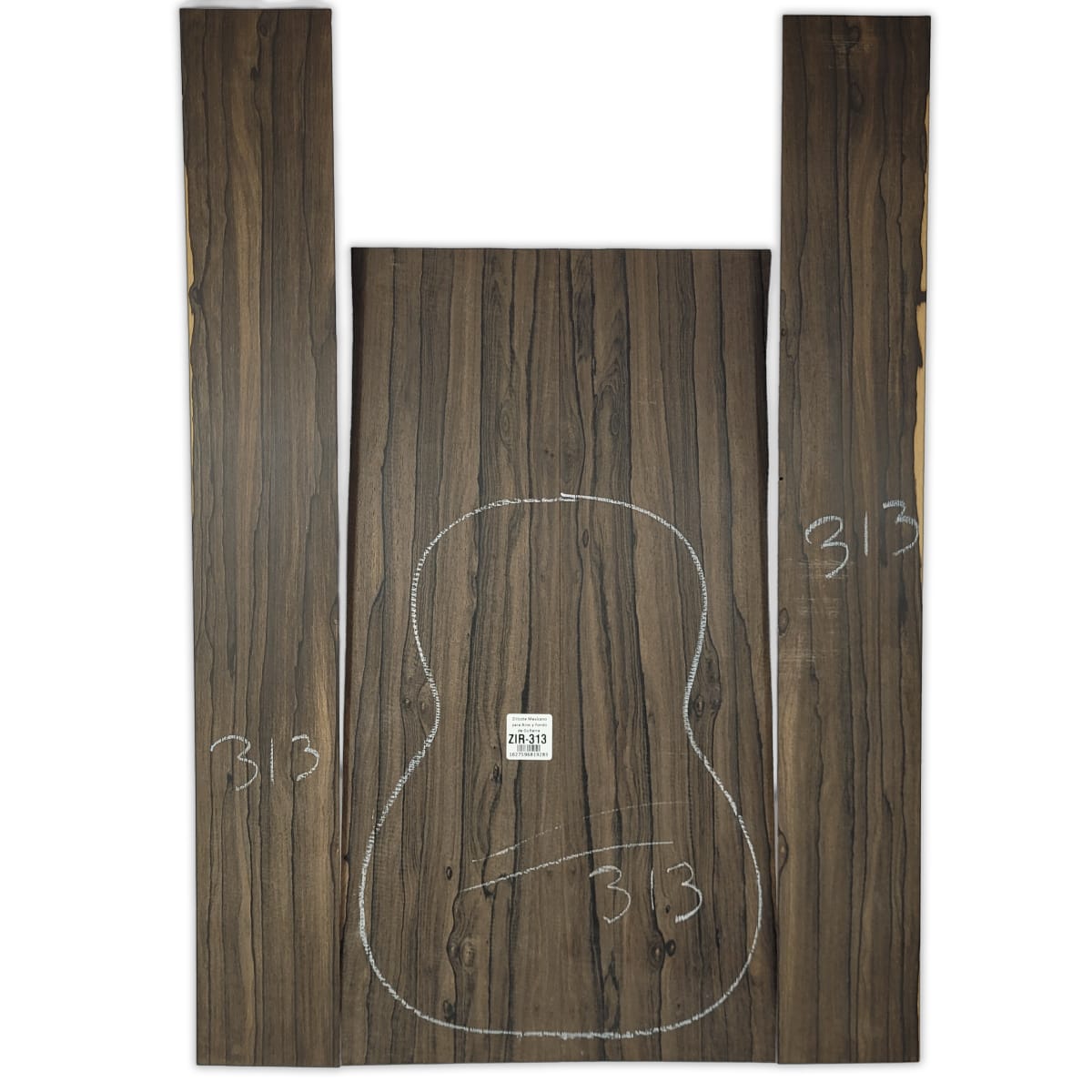 Set de Aros y Fondo ZIR-313 de Ziricote Mexicano para Instrumentos Pequeños Calidad Especial8