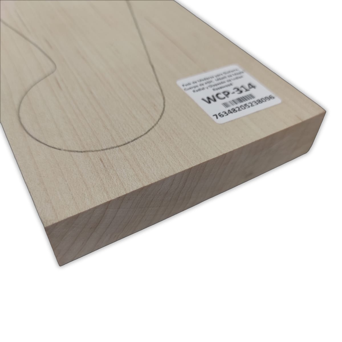 Pack de Maderas WCP-314 para Guitarra, Cuerpo de Ash + Mastil de Maple + Diapason de Indian Rosewood10