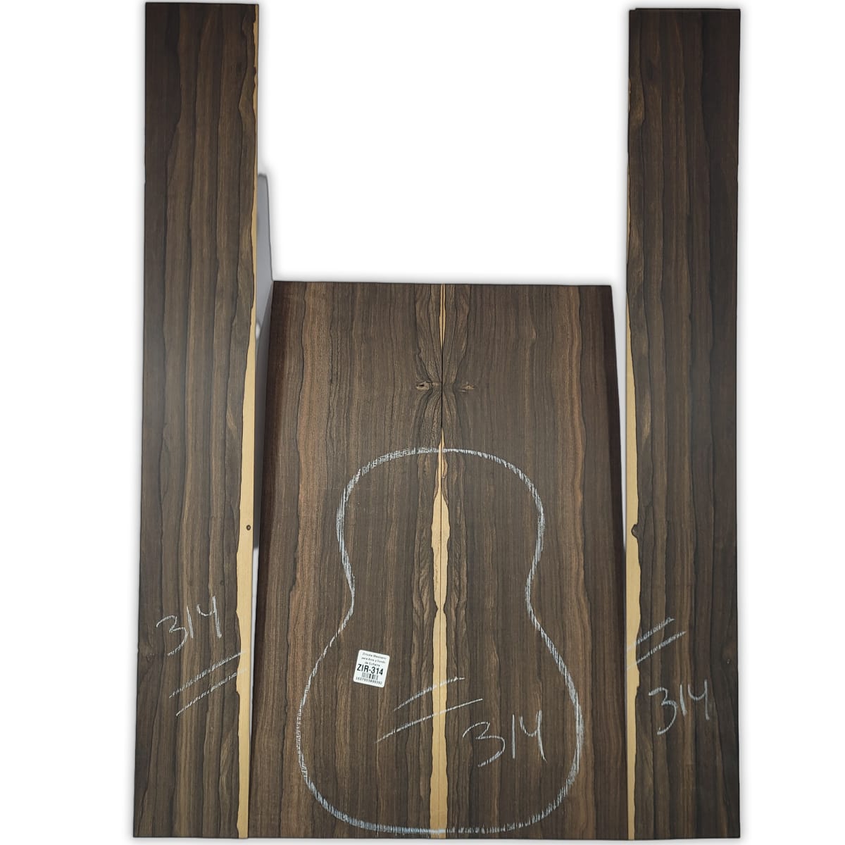 Set de Aros y Fondo para Instrumentos Medianos como Tiple ZIR-314 de Ziricote Mexicano / Calidad Especial9