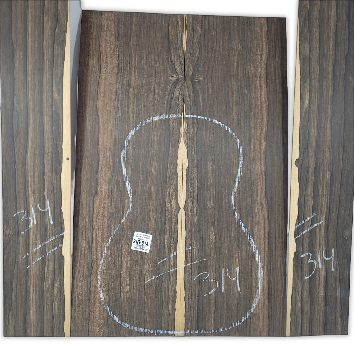 Set de Aros y Fondo para Instrumentos Medianos como Tiple ZIR-314 de Ziricote Mexicano / Calidad Especial8