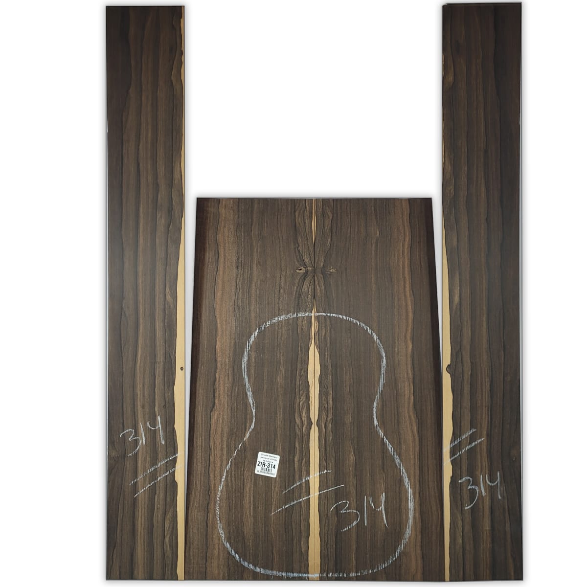 Set de Aros y Fondo para Instrumentos Medianos como Tiple ZIR-314 de Ziricote Mexicano / Calidad Especial 0