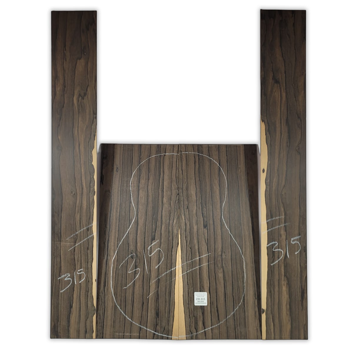 Set de Aros y Fondo ZIR-315 de Ziricote Mexicano Especial para Tiple 0