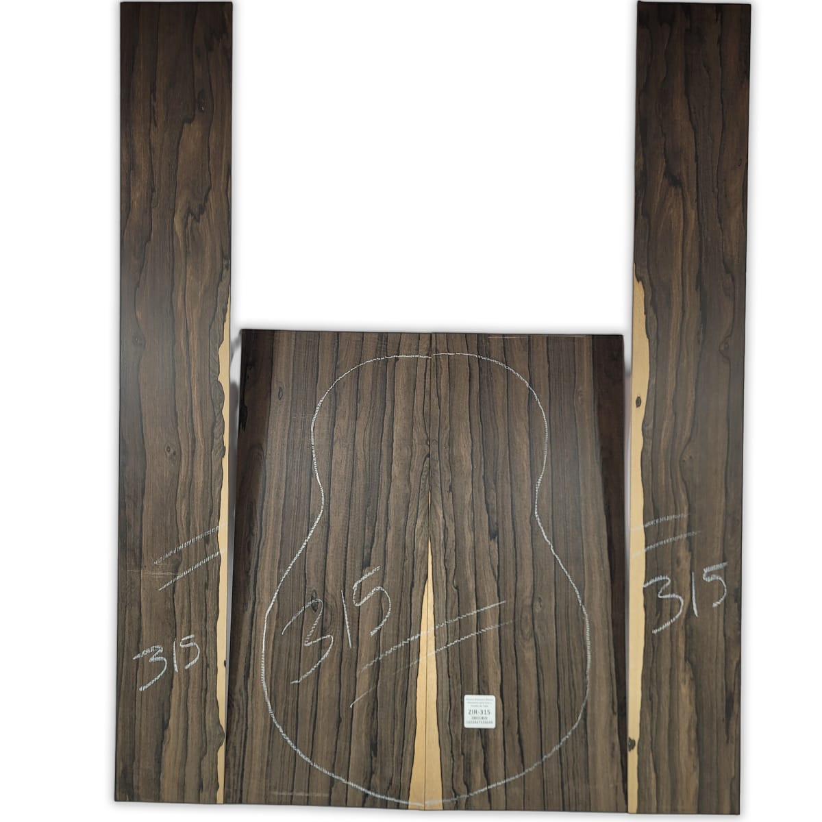 Set de Aros y Fondo ZIR-315 de Ziricote Mexicano Especial para Tiple10