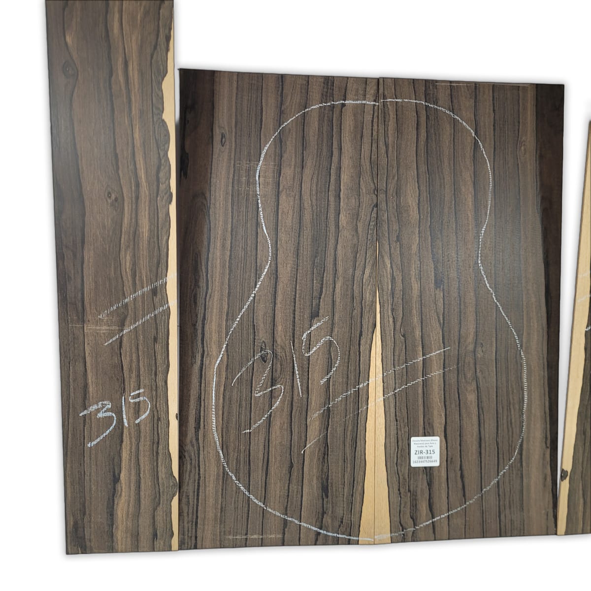 Set de Aros y Fondo ZIR-315 de Ziricote Mexicano Especial para Tiple7