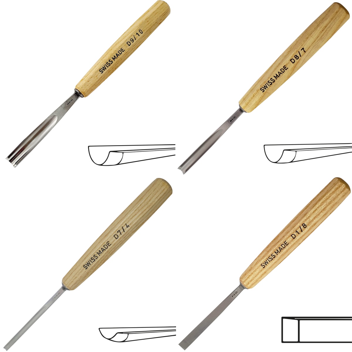 Set de Mini Gubias Pfeil D18er para Xilografia y Tallado en Madera con Estuche (19 pcs)4