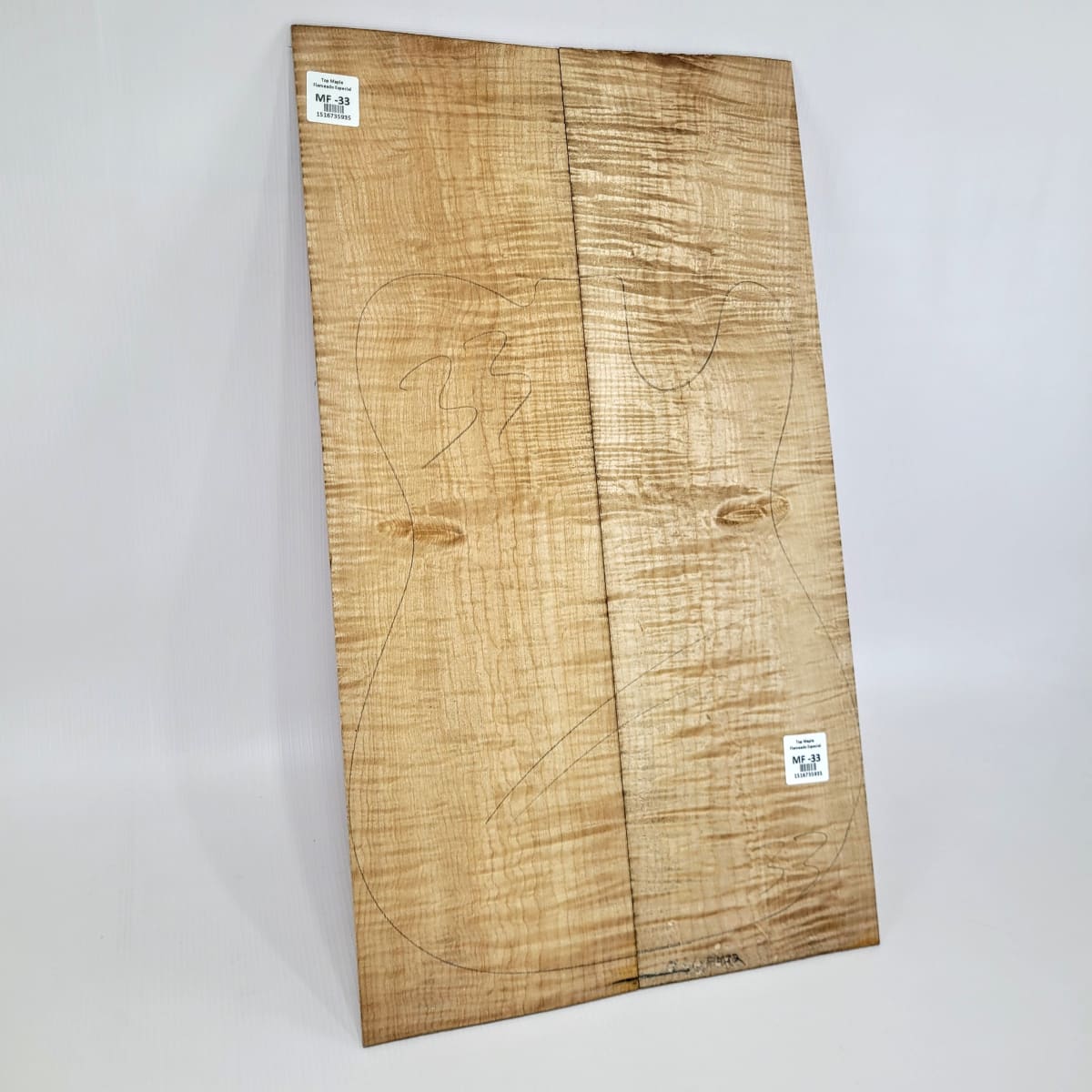 Set de 2 Laminas tipo Espejo MP-712 de Maple Flameado para Artesania3